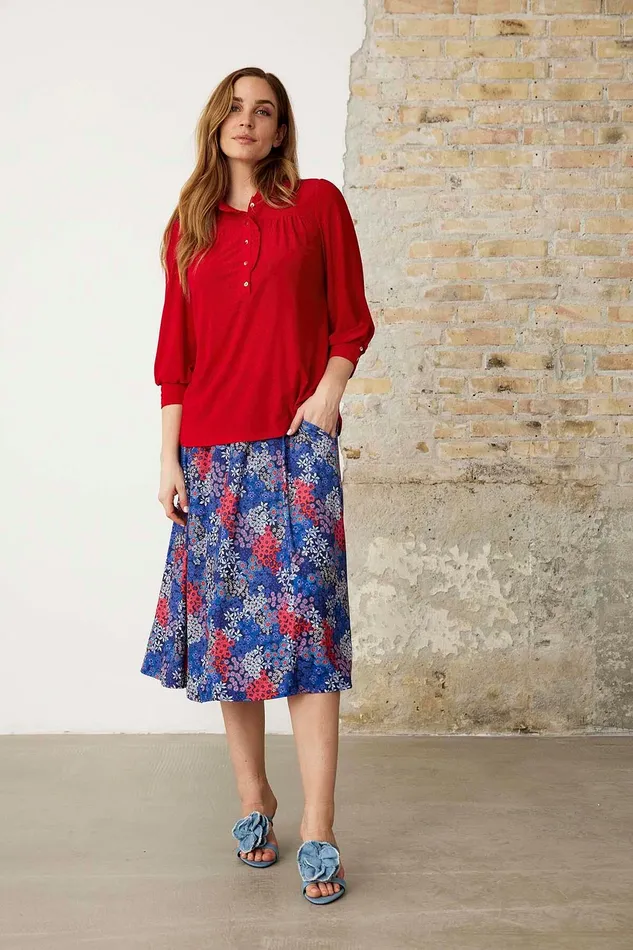 TANIA BLOUSE 16132 201 Red 201 Women IN FRONT BLOUSES SHIRTS