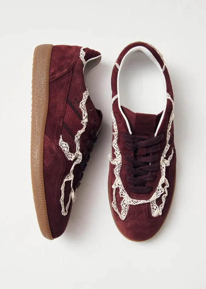 Tb490 Crochet Burgundy Leather Sneakers Women ALOHAS Sneakers