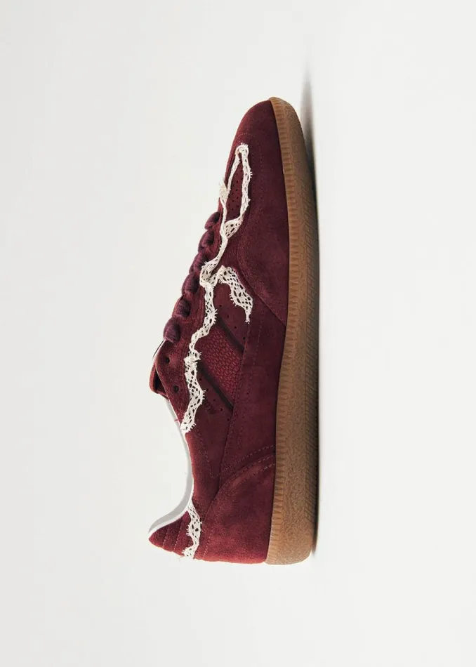 Tb490 Crochet Burgundy Leather Sneakers Women ALOHAS Sneakers