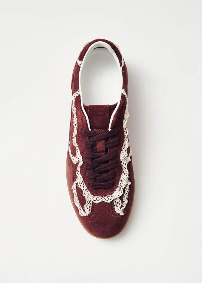 Tb490 Crochet Burgundy Leather Sneakers Women ALOHAS Sneakers