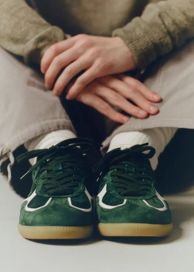 Tb490 Rife Forest Green Leather Sneakers WomenMen ALOHAS Sneakers