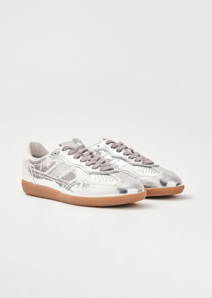 Tb490 Rife Shimmer Silver Cream Leather Sneakers WomenMen ALOHAS Sneakers