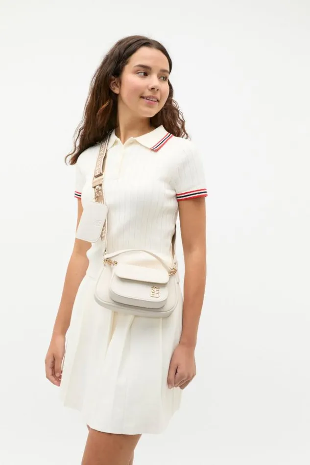 Teen Bags Seed Heritage Twin Cross Body Bag Light Cream