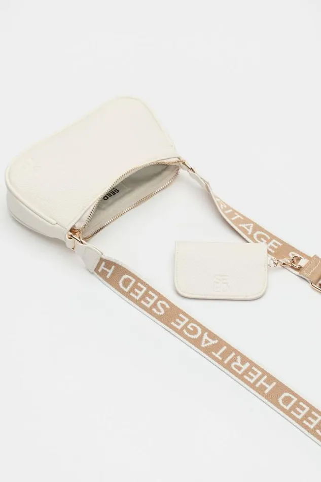 Teen Bags Seed Heritage Twin Cross Body Bag Light Cream