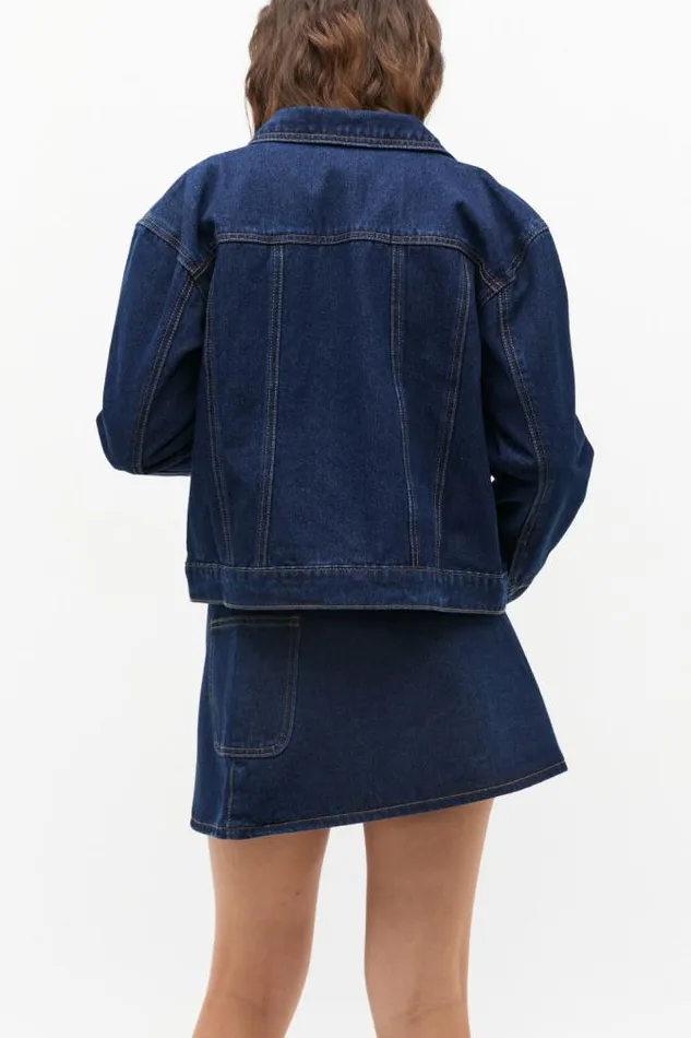 Teen Essentials Seed Heritage Cargo Denim Skirt Rinse Wash