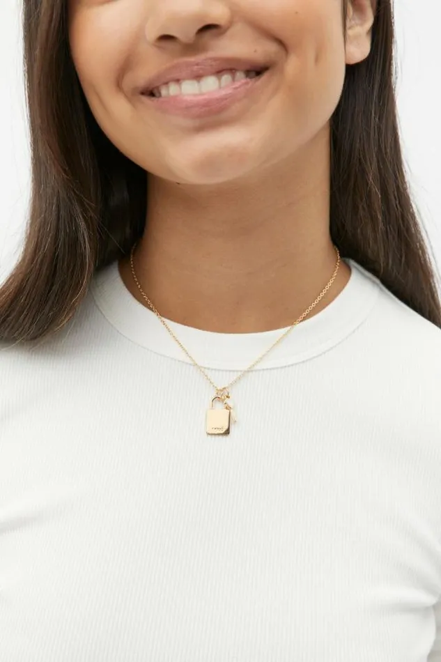 Teen Jewellery and Hair Seed Heritage Lock And Key Necklace Gold