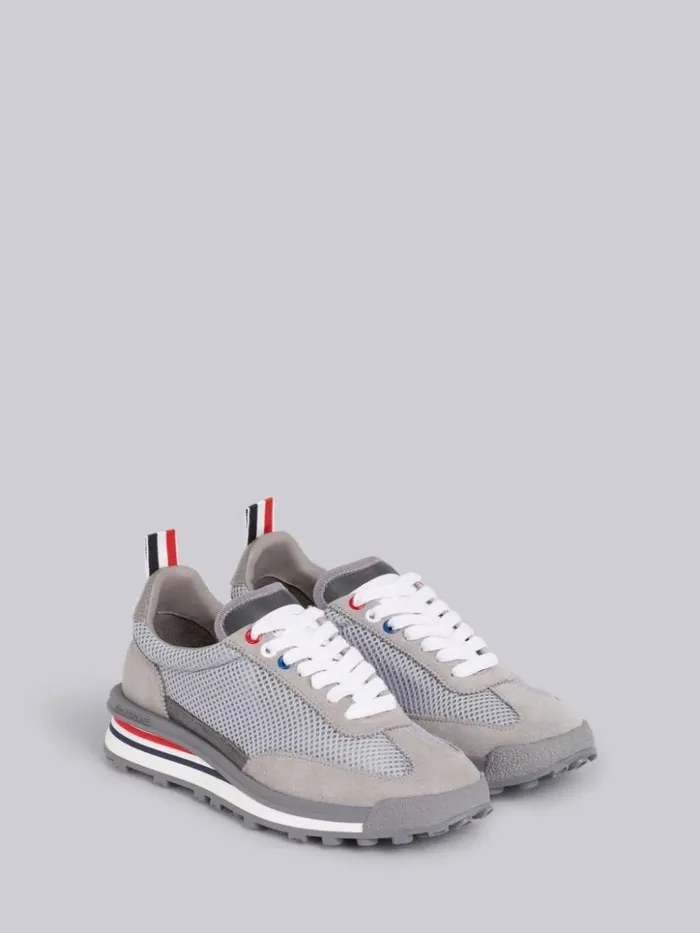 Tessuto Mesh Suede Back Unlined Tech Runner Dark Grey Women Thom Browne Sneakers Tessuto Mesh Suede Back Unlined Tech Runner Dark Grey Women Thom Browne Sneakers