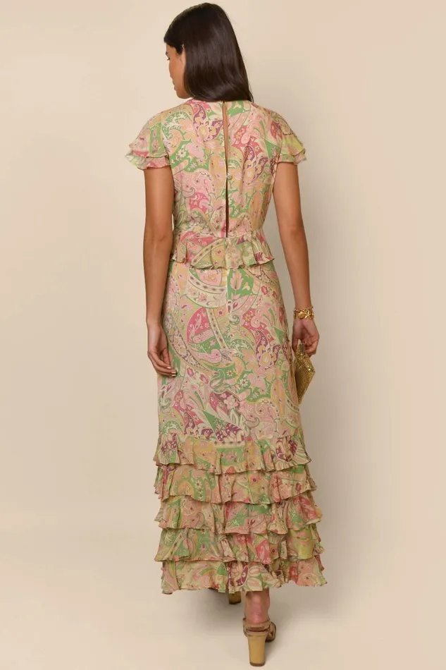 Thanvi Grace Paisley Green Women RIXO Dresses Thanvi Grace Paisley Green Women RIXO Dresses