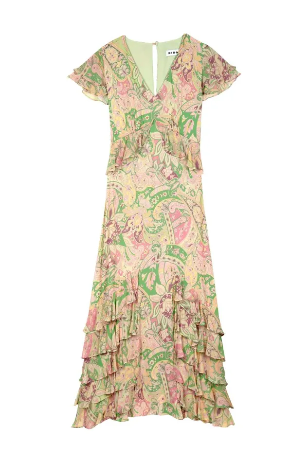Thanvi Grace Paisley Green Women RIXO Dresses Thanvi Grace Paisley Green Women RIXO Dresses