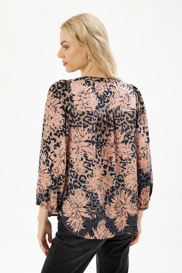 THEA SHIRT 16506 212 Rose Wood 212 Women IN FRONT BLOUSES SHIRTS