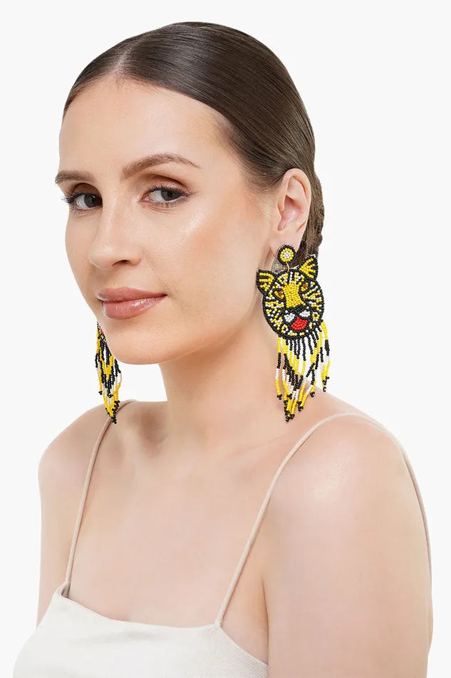 Tiger Beaded Earrings Tiger Beaded Earrings
