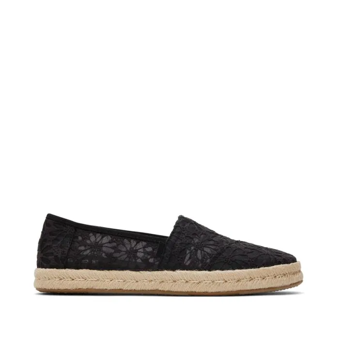 Toms Alpargatas Alpargata Rope 20 Espadrille Floral Lace Black 8211 Women