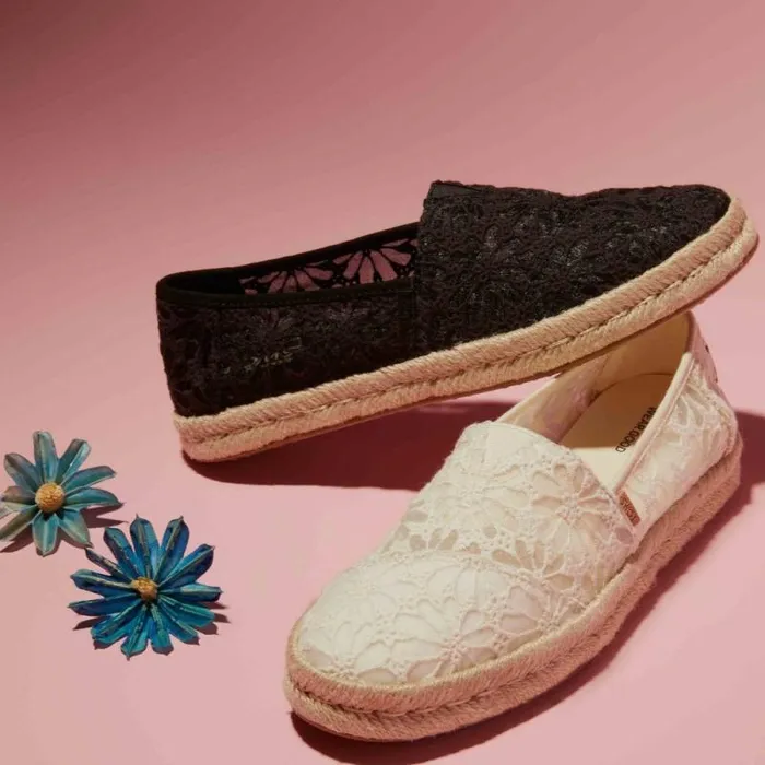 Toms Alpargatas Alpargata Rope 20 Espadrille Floral Lace Black 8211 Women Toms Alpargatas Alpargata Rope 20 Espadrille Floral Lace Black 8211 Women