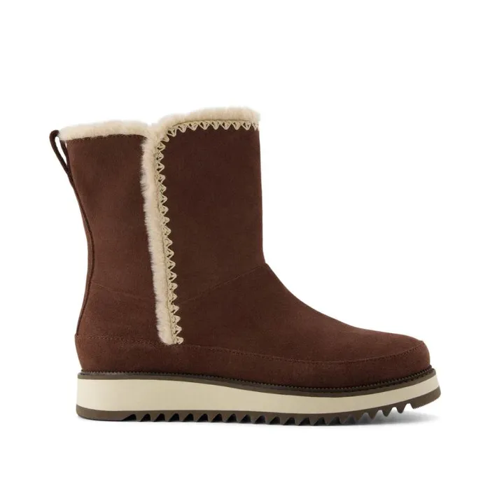Toms Boots and Booties Bergen Boot Water Resistant Oak Brown Suede 8211 Women