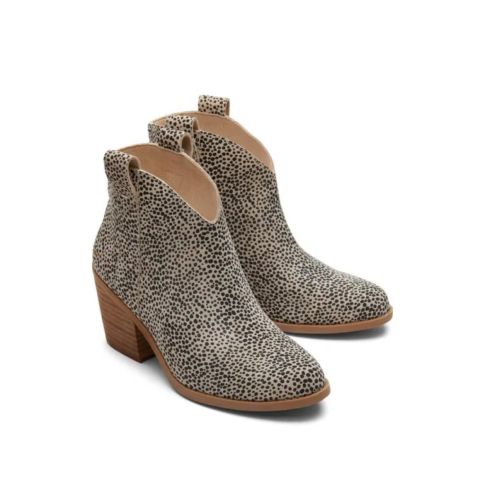 Toms Boots and Booties Constance Heeled Boot Mini Cheetah Suede 8211 Women Toms Boots and Booties Constance Heeled Boot Mini Cheetah Suede 8211 Women