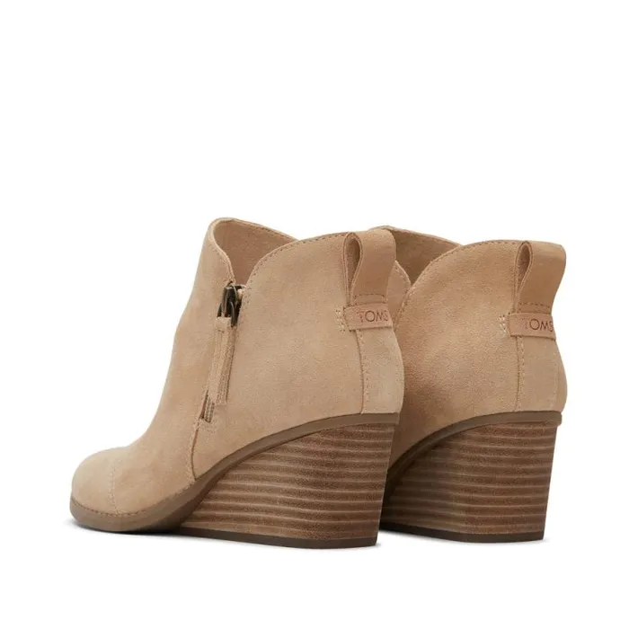Toms Boots and Booties Goldie Wedge Boot Oatmeal Suede 8211 Women Toms Boots and Booties Goldie Wedge Boot Oatmeal Suede 8211 Women