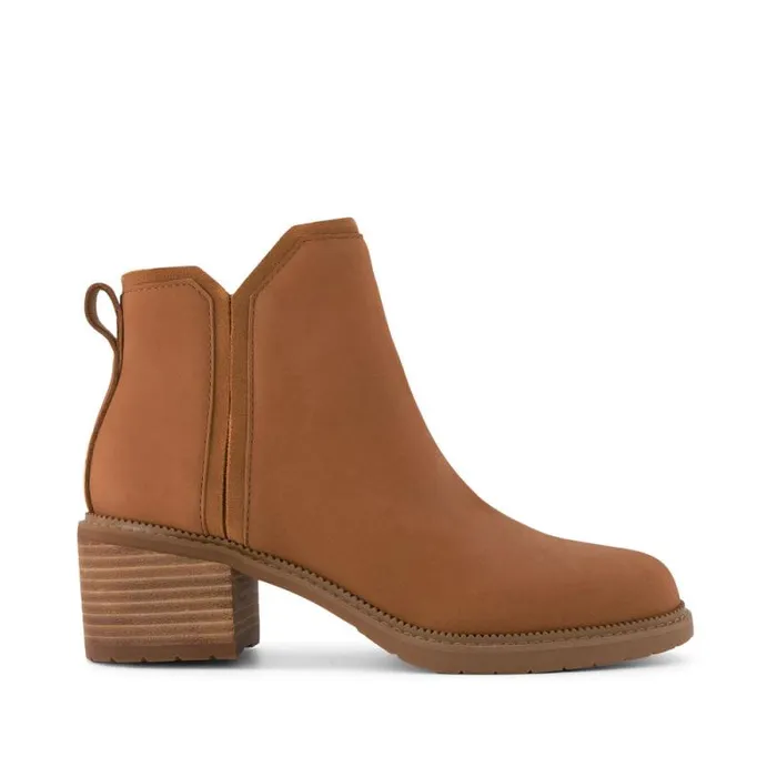 Toms Boots and Booties Hailey Ankle Boot Water Resistant Brown Sugar Nubuck Leather 8211 Women