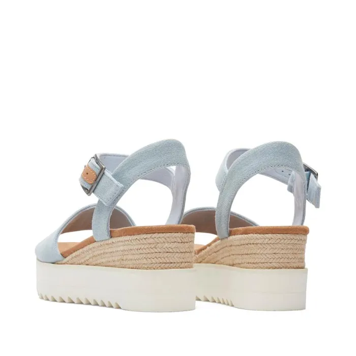 Toms Espadrilles Diana Wedge Sandal Blue Denim 8211 Women Toms Espadrilles Diana Wedge Sandal Blue Denim 8211 Women