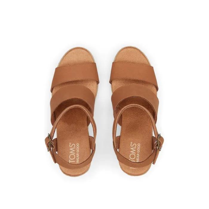 Toms Espadrilles Madelyn Wedge Sandal Leather Tan 8211 Women Toms Espadrilles Madelyn Wedge Sandal Leather Tan 8211 Women
