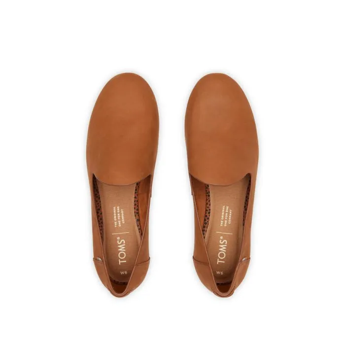 Toms Flats and Loafers Darcy Flat Tan Leather 8211 Women Toms Flats and Loafers Darcy Flat Tan Leather 8211 Women