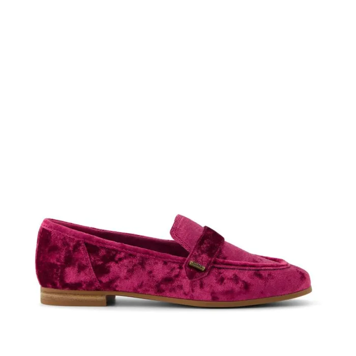 Toms Flats and Loafers Lynette Loafer Berry Burgundy Crushed Velvet 8211 Women