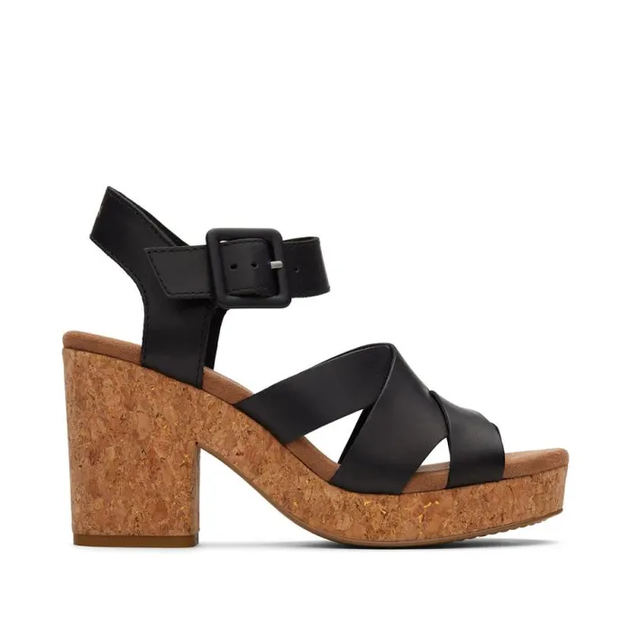 Toms Heels and Wedges Ava Sandal Black Black 8211 Women