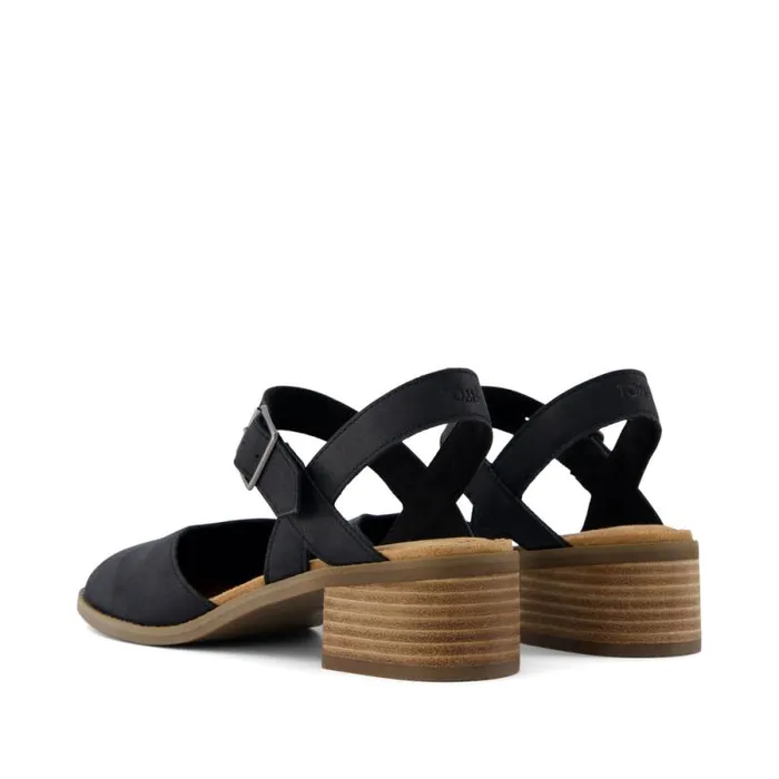 Toms Heels and Wedges Jaclyn Heel Black Leather 8211 Women Toms Heels and Wedges Jaclyn Heel Black Leather 8211 Women
