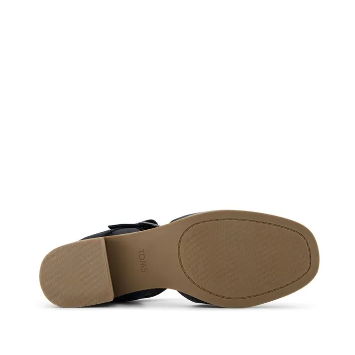 Toms Heels and Wedges Jaclyn Heel Black Leather 8211 Women Toms Heels and Wedges Jaclyn Heel Black Leather 8211 Women