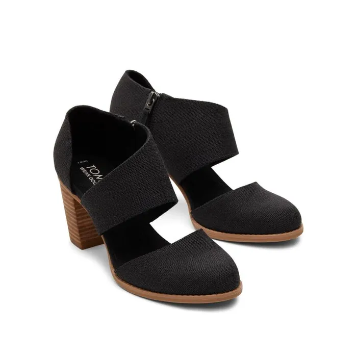 Toms Heels and Wedges Milan Closed Toe Heel Black 8211 Women Toms Heels and Wedges Milan Closed Toe Heel Black 8211 Women