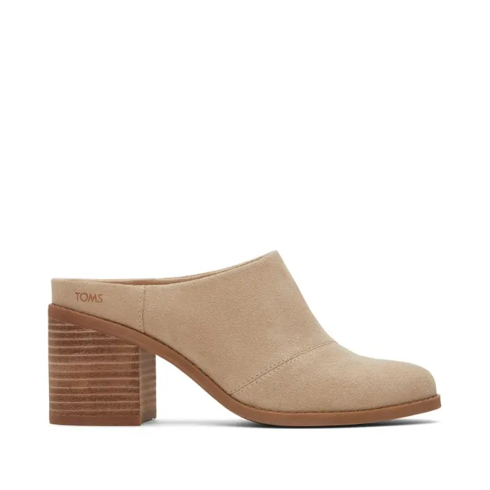 Toms Mules and Slides Evelyn Mule Oatmeal Suede 8211 Women