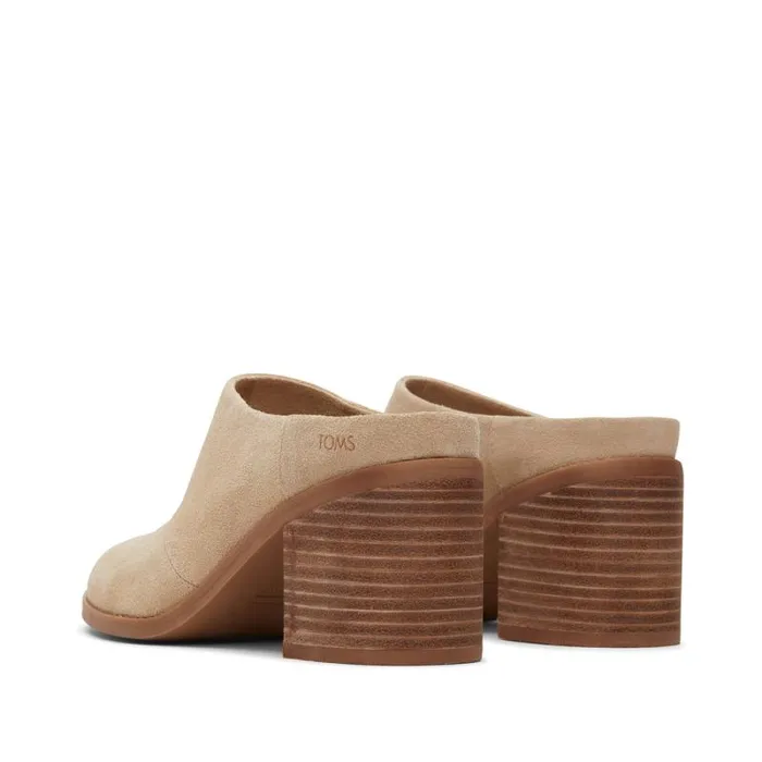 Toms Mules and Slides Evelyn Mule Oatmeal Suede 8211 Women Toms Mules and Slides Evelyn Mule Oatmeal Suede 8211 Women