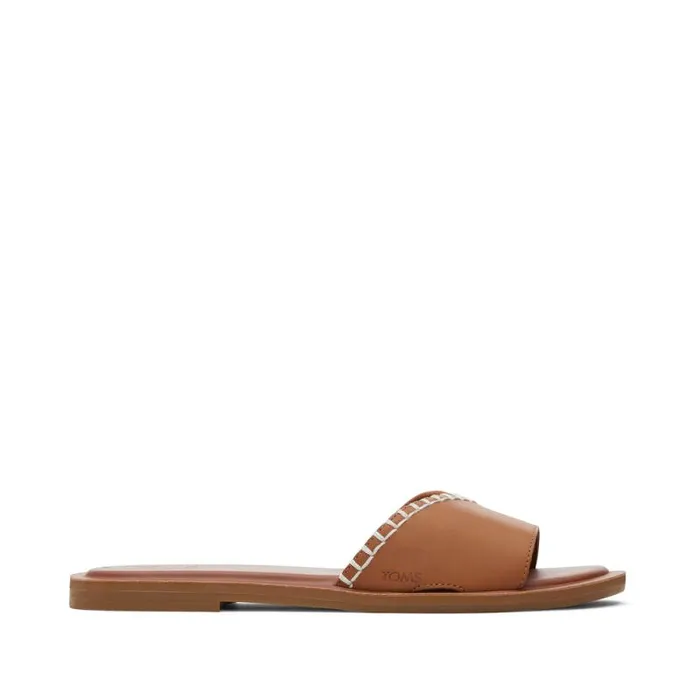 Toms Mules and Slides Shea Slide Sandal Tan Leather 8211 Women