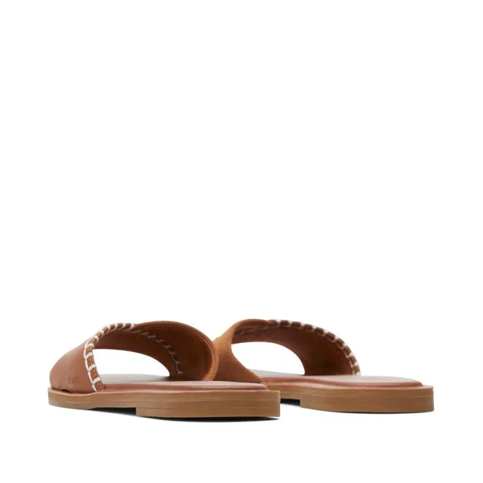 Toms Mules and Slides Shea Slide Sandal Tan Leather 8211 Women Toms Mules and Slides Shea Slide Sandal Tan Leather 8211 Women