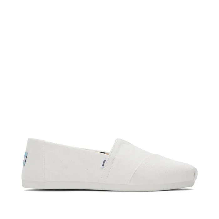 Toms Slip Ons Alpargata White Recycled Cotton Canvas 8211 Women
