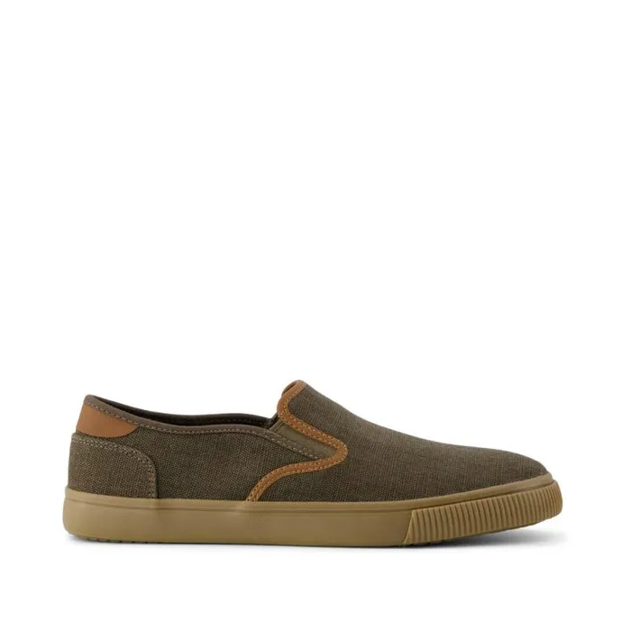 Toms Slip Ons Baja Slip On Sneaker Canteen Green Heritage Canvas 8211 Men