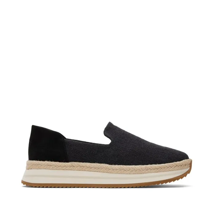 Toms Slip Ons Jocelyn Espadrille Sneaker Suede Black 8211 Women