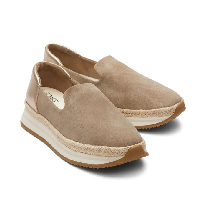Toms Slip Ons Jocelyn Espadrille Sneaker Suede Dune 8211 Women Toms Slip Ons Jocelyn Espadrille Sneaker Suede Dune 8211 Women