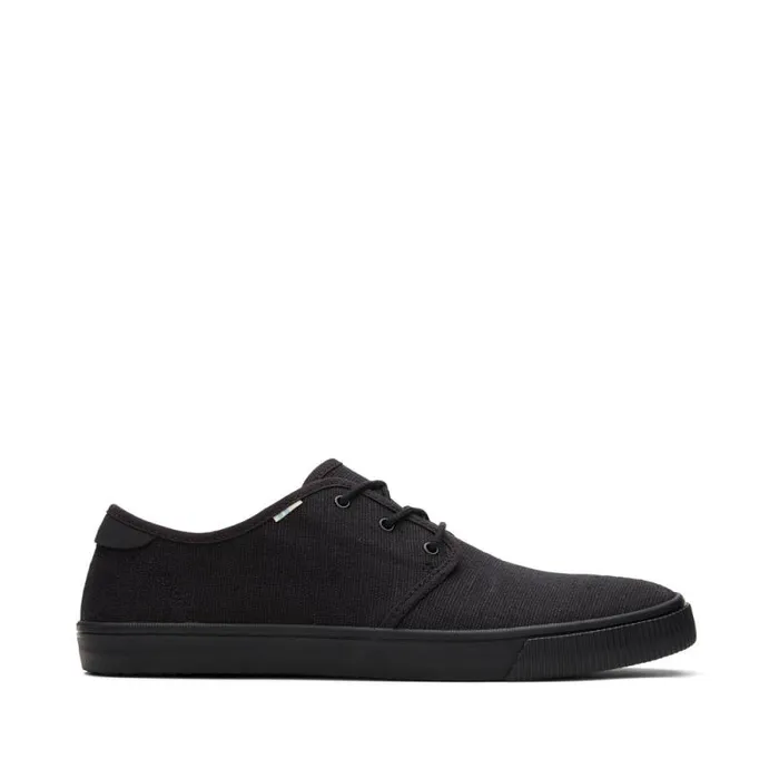 Toms Sneakers Carlo LaceUp Sneaker All Black Heritage Canvas 8211 Men