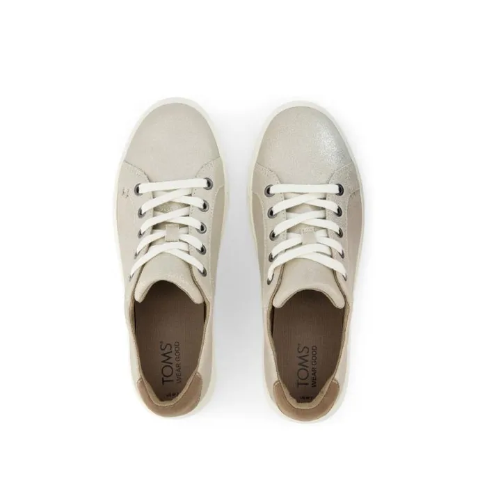 Toms Sneakers Kameron LaceUp Sneaker Metallic Champagne Suede 8211 Women Toms Sneakers Kameron LaceUp Sneaker Metallic Champagne Suede 8211 Women