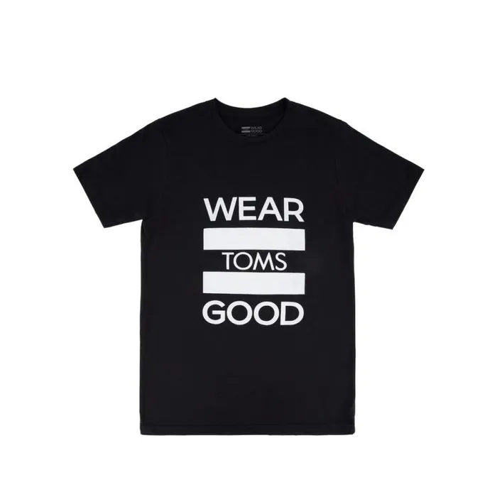 Toms Tees Wear Good Stacked Short Sleeve Crew Tee Black Stacked 8211 Gear