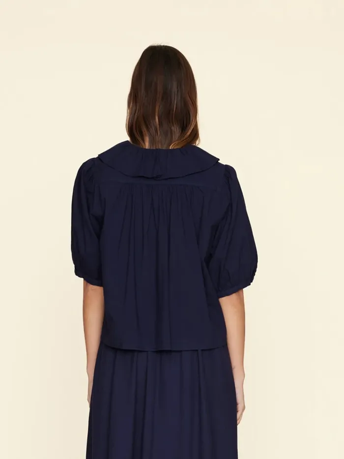 Tops Navy Caspia Top XRENA Women Tops Navy Caspia Top XRENA Women