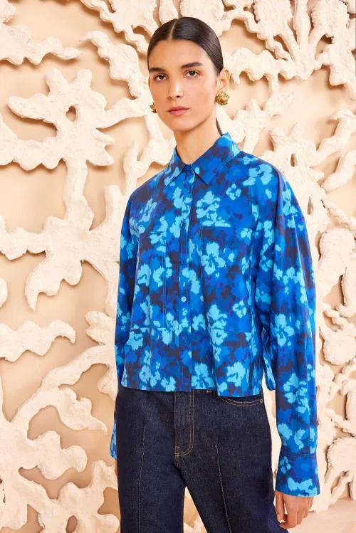 Tops Women Ulla Johnson Aria Blouse Azure