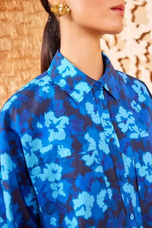 Tops Women Ulla Johnson Aria Blouse Azure Tops Women Ulla Johnson Aria Blouse Azure
