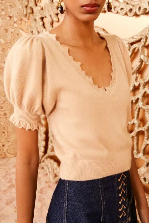 Tops Women Ulla Johnson Polline Top Camel Tops Women Ulla Johnson Polline Top Camel