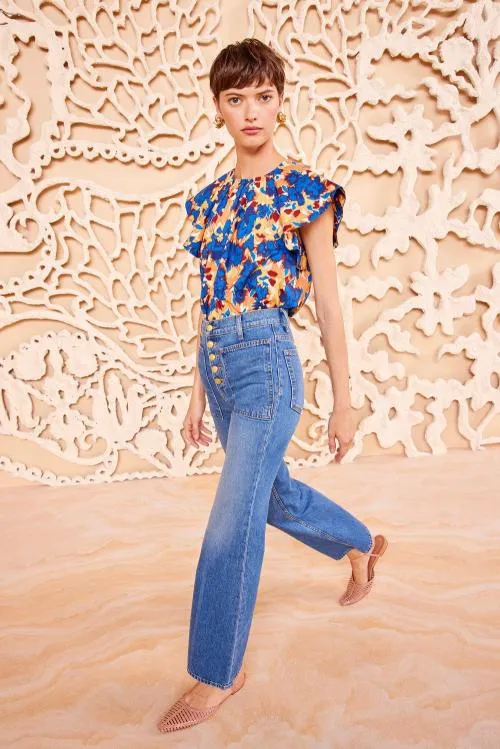 Tops Women Ulla Johnson Rumi Top Wildflower Tops Women Ulla Johnson Rumi Top Wildflower