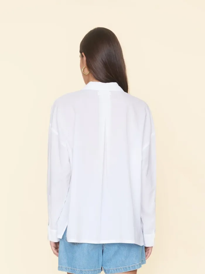Tops Women White Henry Top XRENA Tops Women White Henry Top XRENA