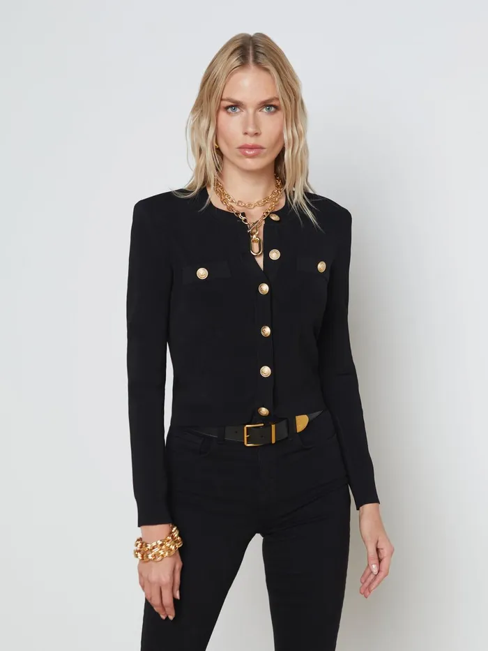 Toulouse Cardigan Black Women L039Agence Knitwear
