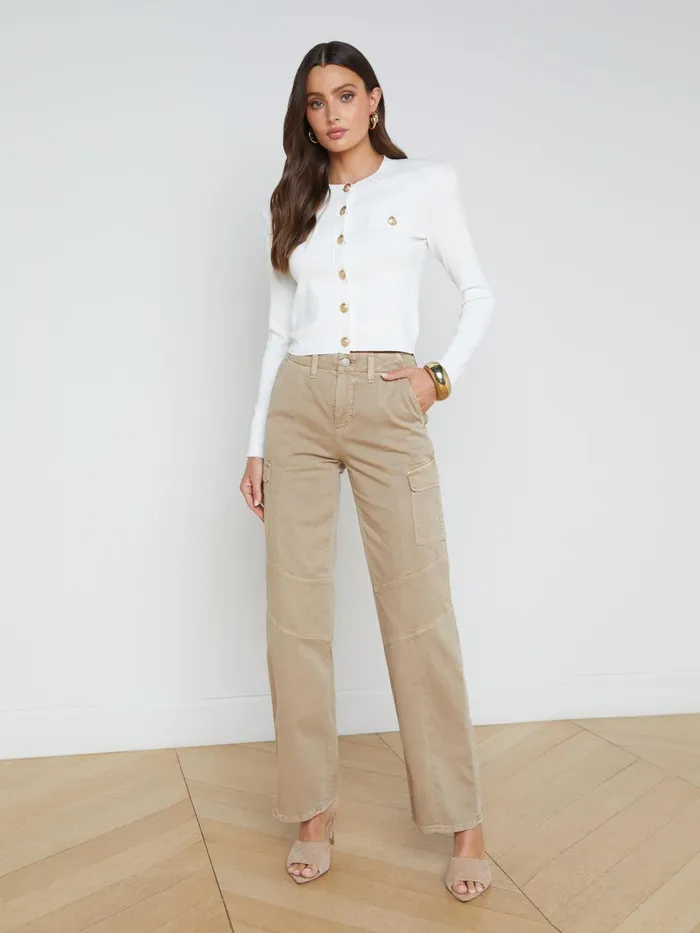 Toulouse Cardigan Ivory Women L039Agence Knitwear Toulouse Cardigan Ivory Women L039Agence Knitwear