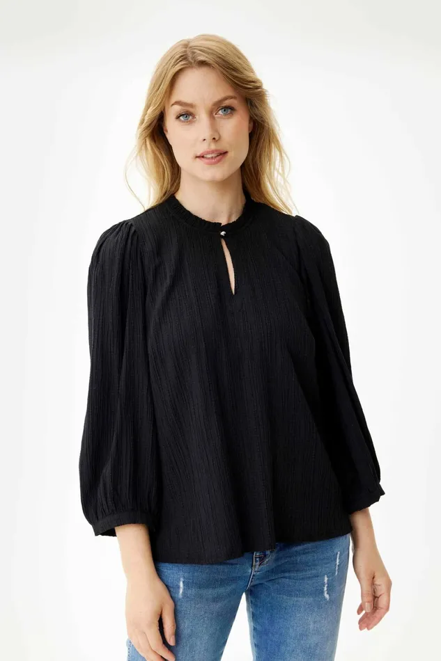 TOVE BLOUSE 16121 999 Black 999 Women IN FRONT BLOUSES SHIRTS