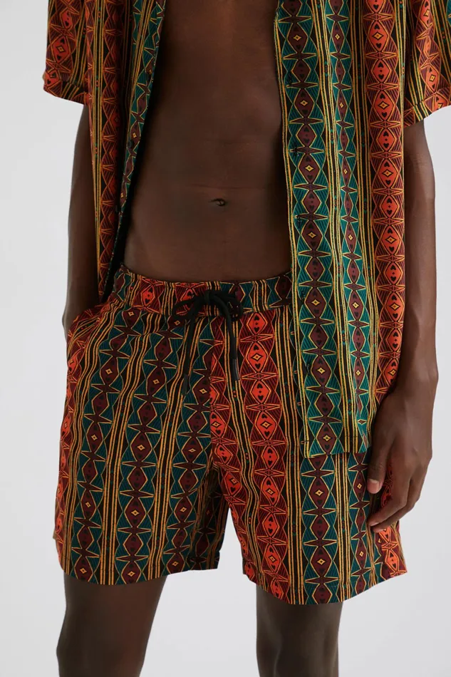 Tribal Print Swim Shorts Mens Desigual Swimwear and Beachwear